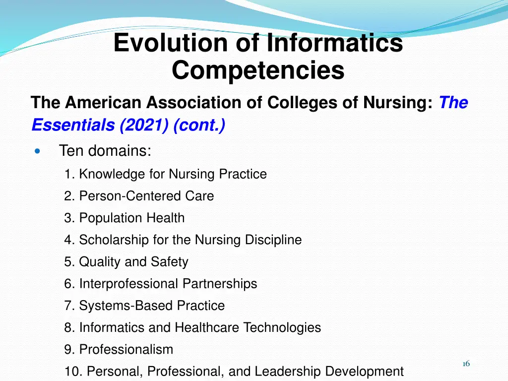 evolution of informatics competencies 3