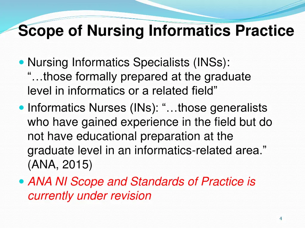 scope of nursing informatics practice 1