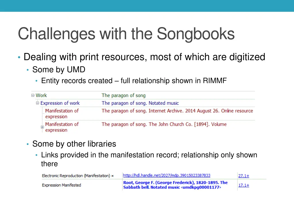 challenges with the songbooks