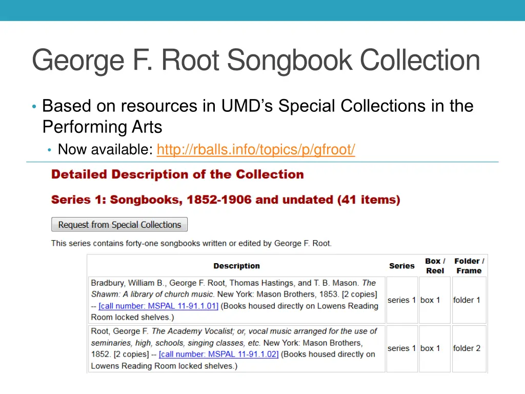 george f root songbook collection