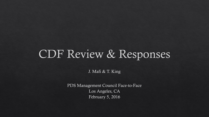 cdf review responses