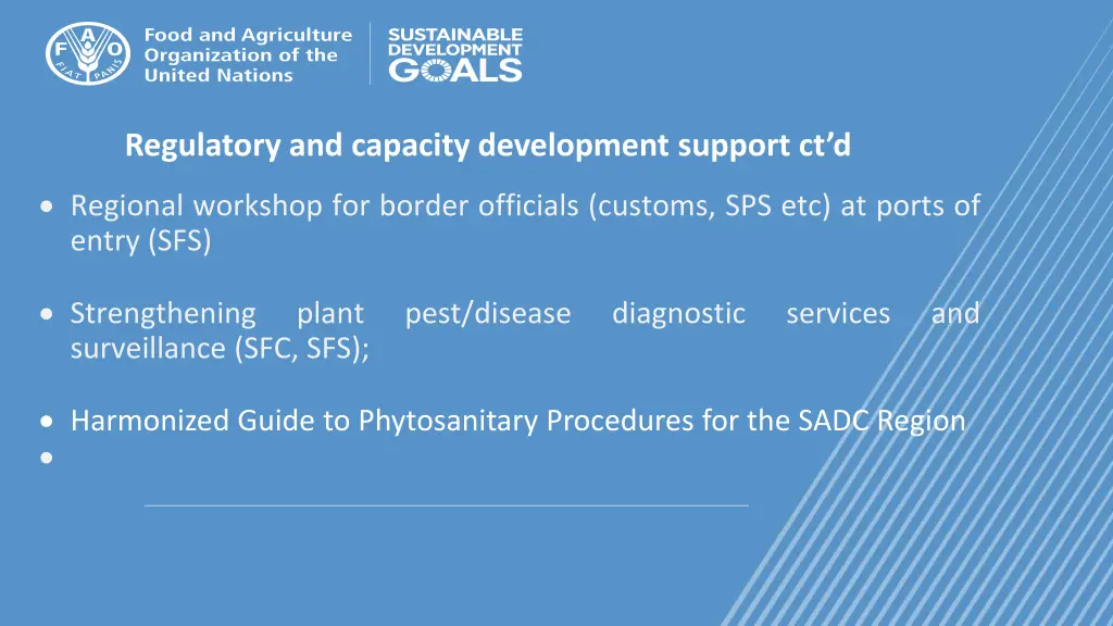 regulatory and capacity development support ct d