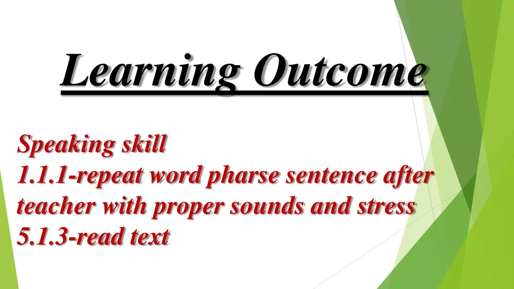 learning outcome