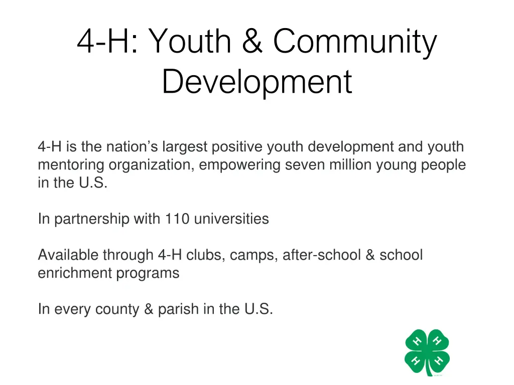 4 h youth community development 1