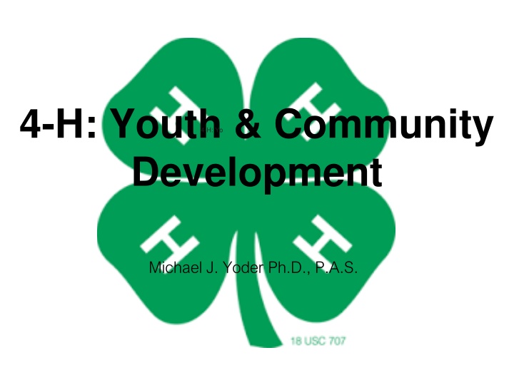 4 h youth community development