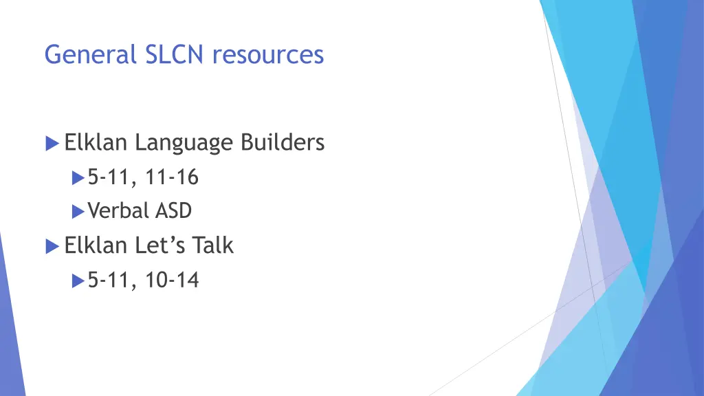 general slcn resources