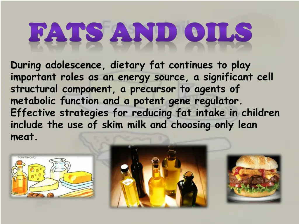 fats and oils fats and oils