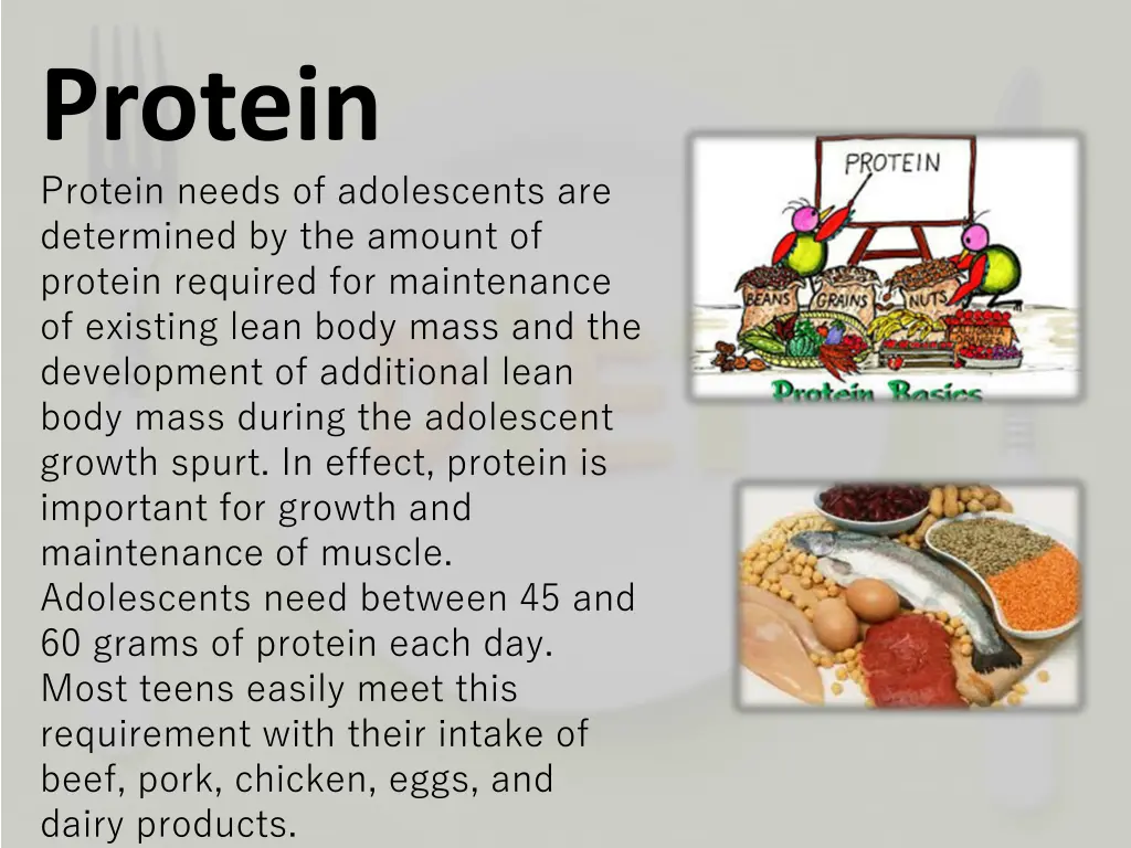 protein protein needs of adolescents