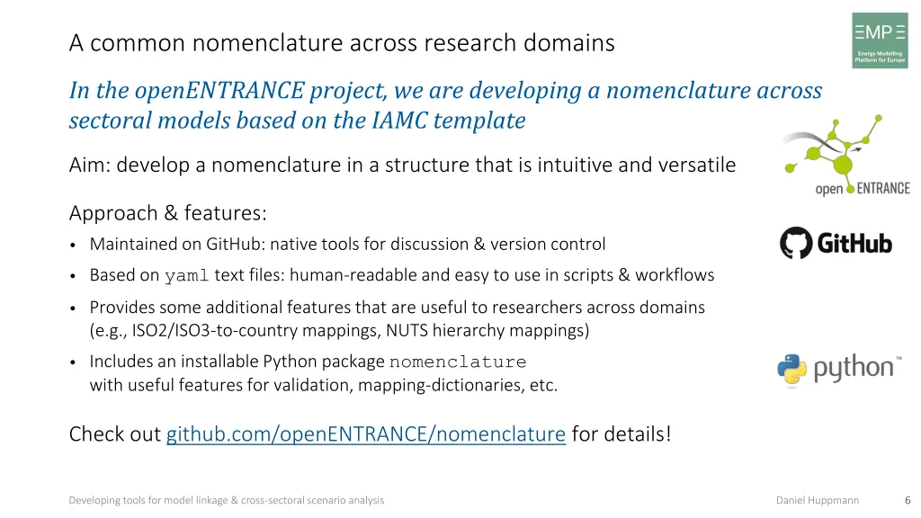 a common nomenclature across research domains