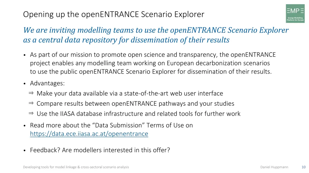 opening up the openentrance scenario explorer