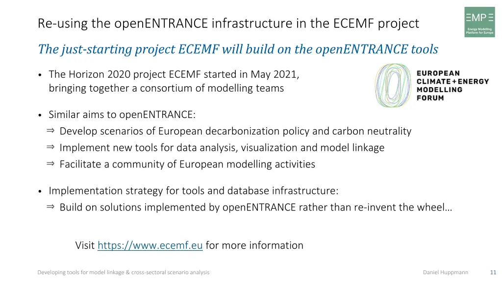 re using the openentrance infrastructure