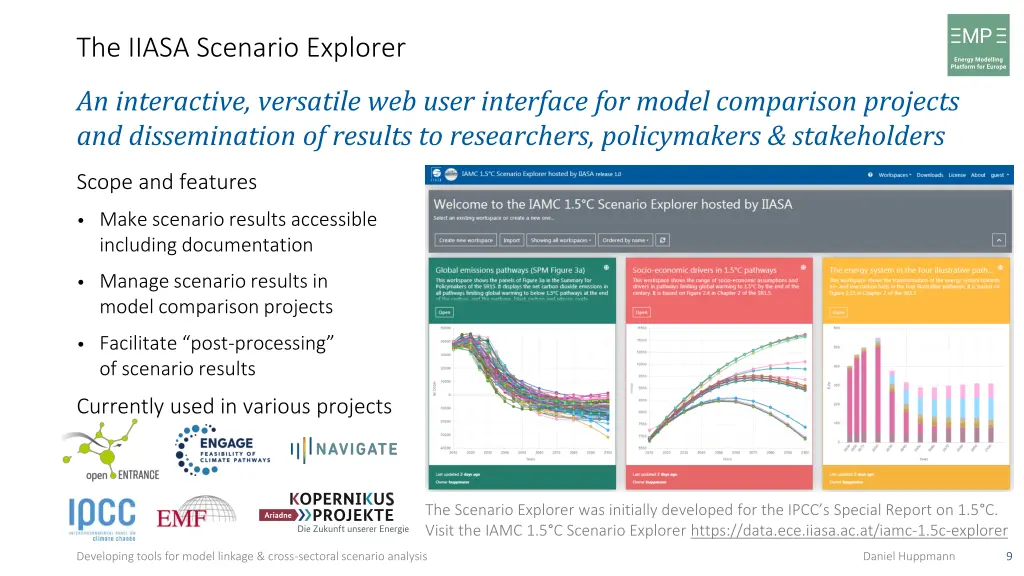 the iiasa scenario explorer