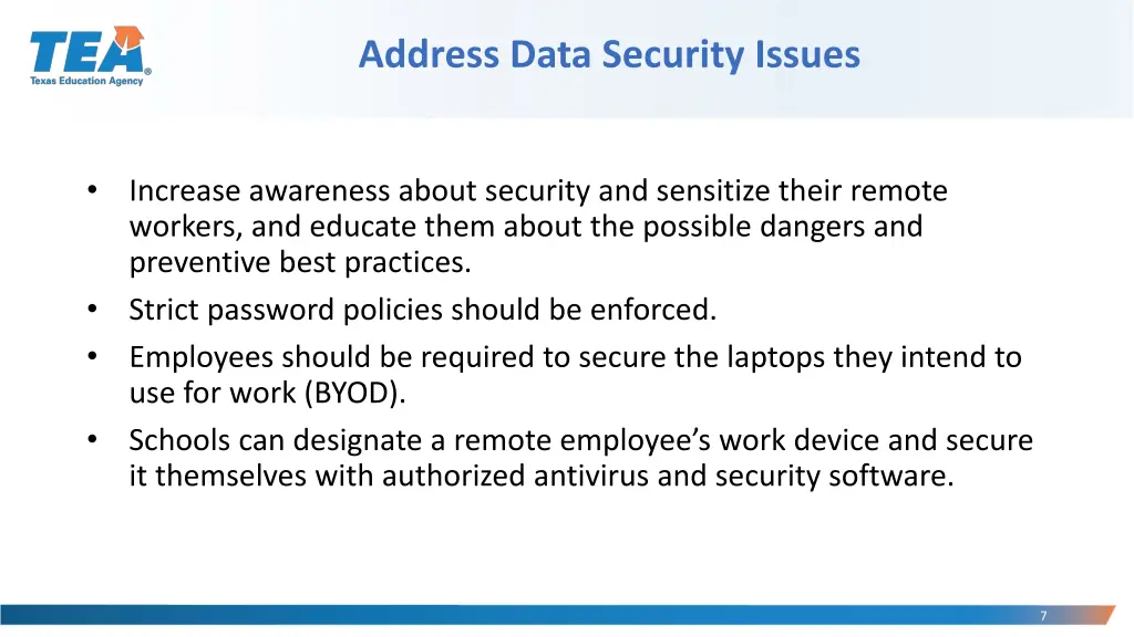 address data security issues