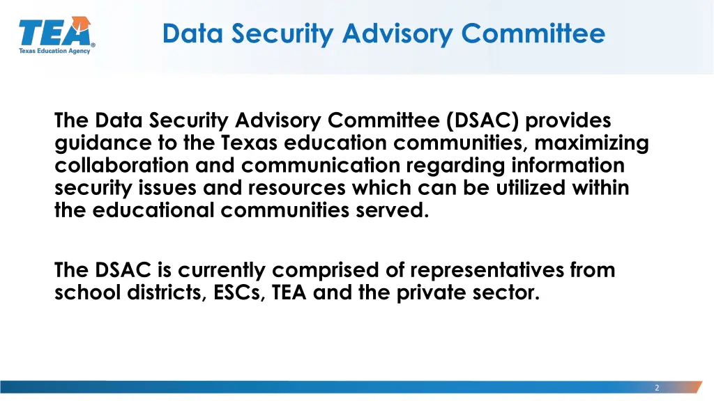 data security advisory committee