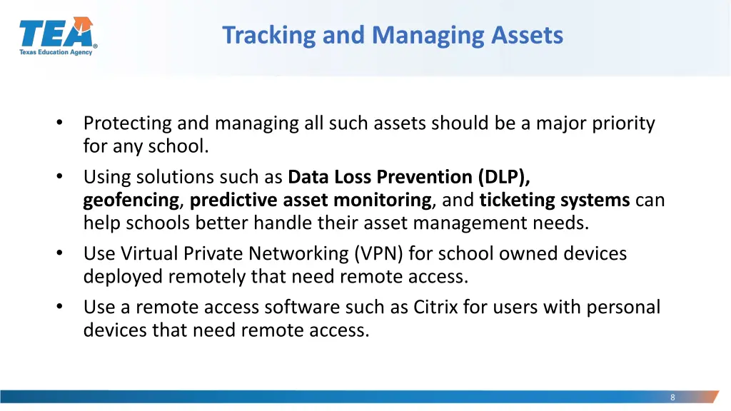 tracking and managing assets