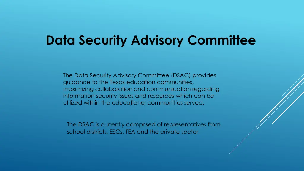 data security advisory committee