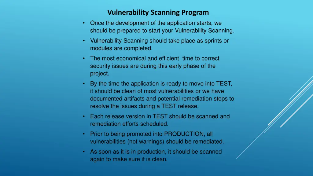 vulnerability scanning program