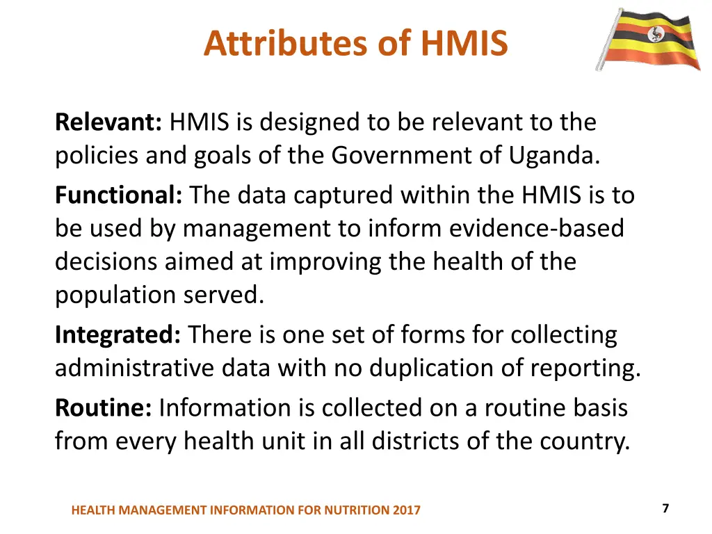 attributes of hmis