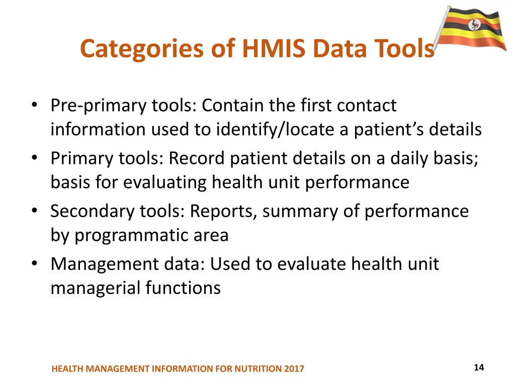 categories of hmis data tools