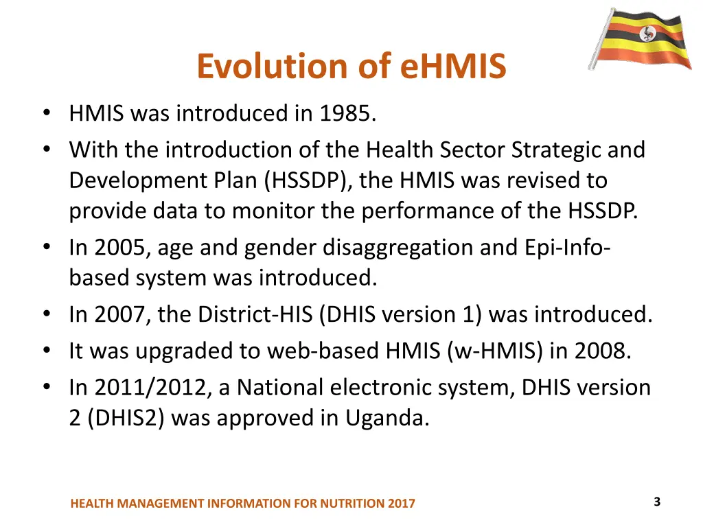 evolution of ehmis hmis was introduced in 1985