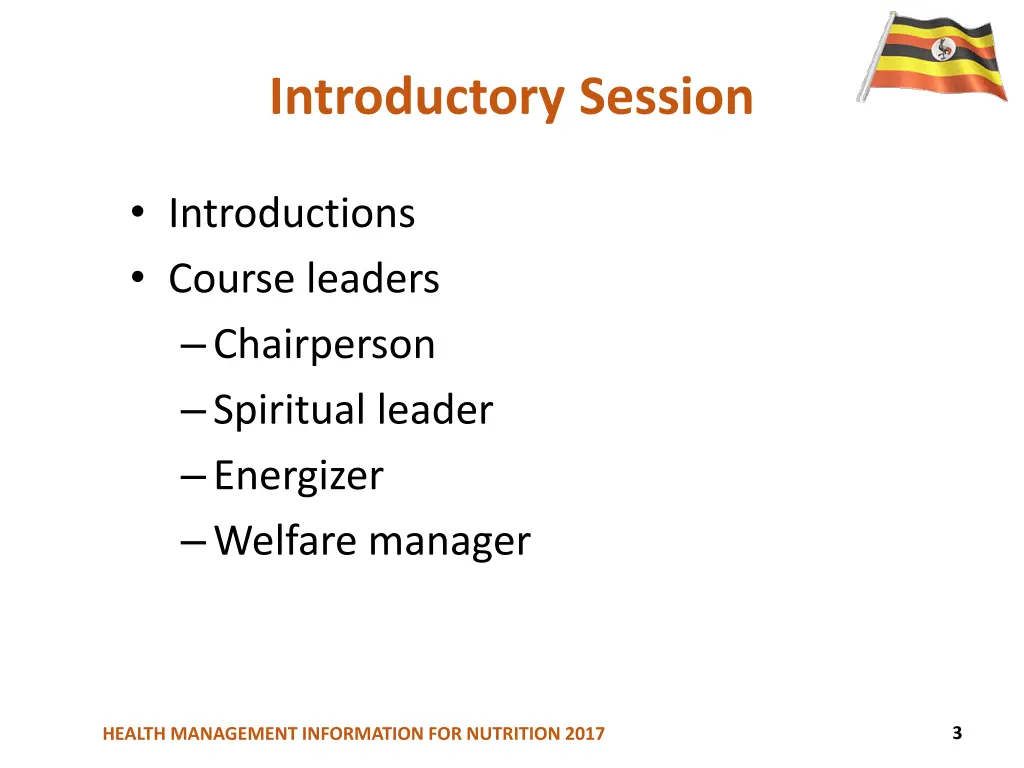 introductory session