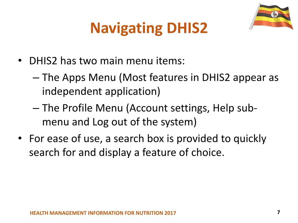 navigating dhis2