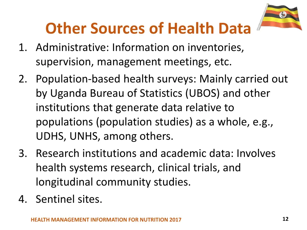 other sources of health data 1 administrative