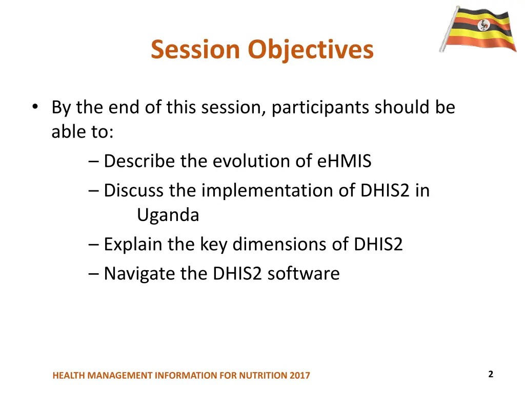 session objectives