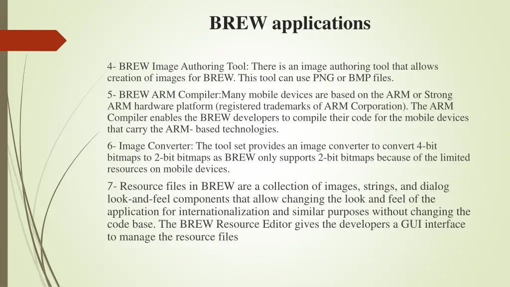 brew applications 1