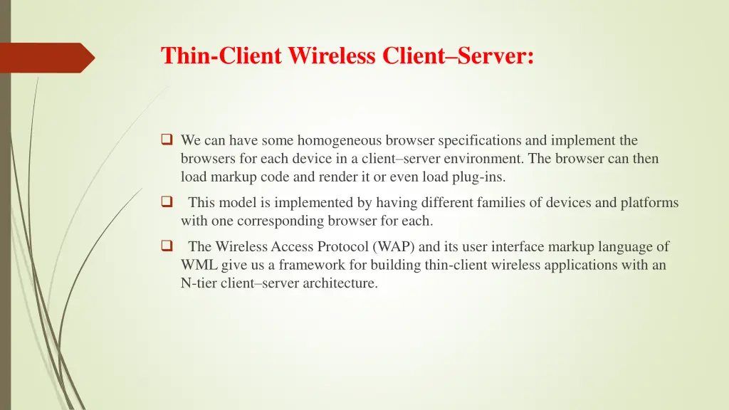 thin client wireless client server