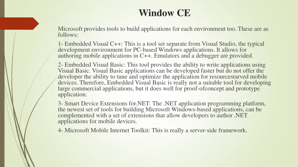 window ce 1