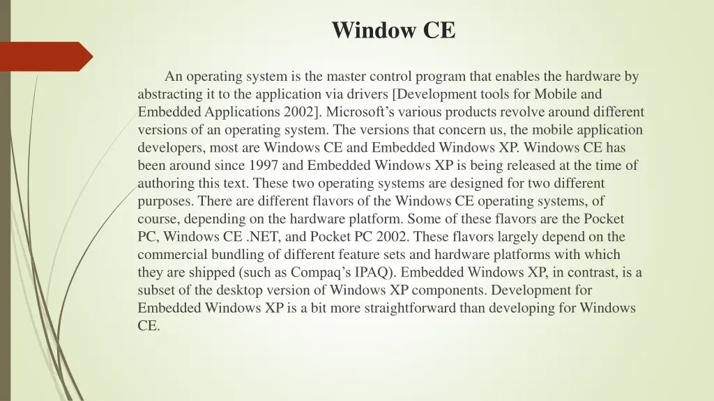 window ce