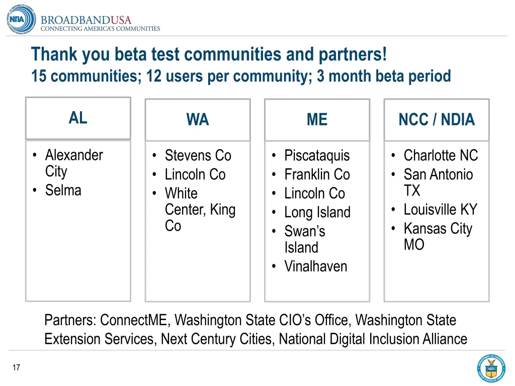 thank you beta test communities and partners