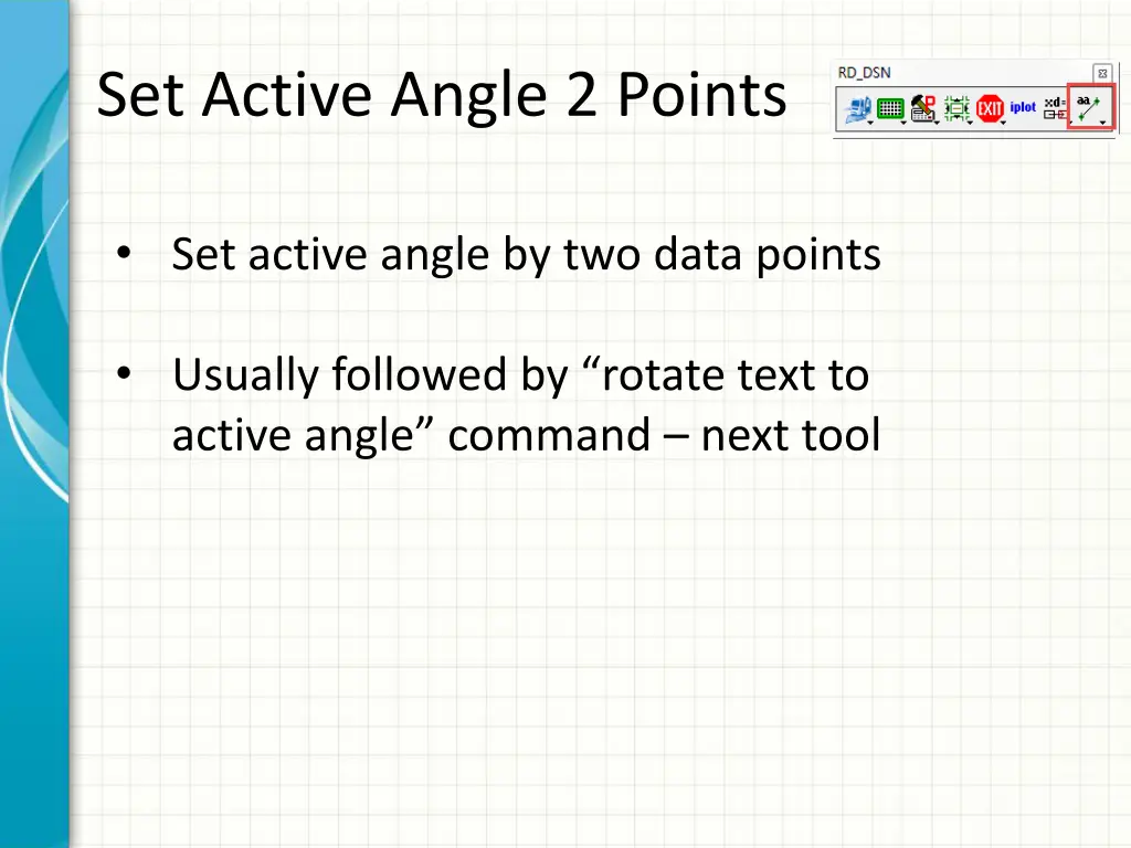 set active angle 2 points