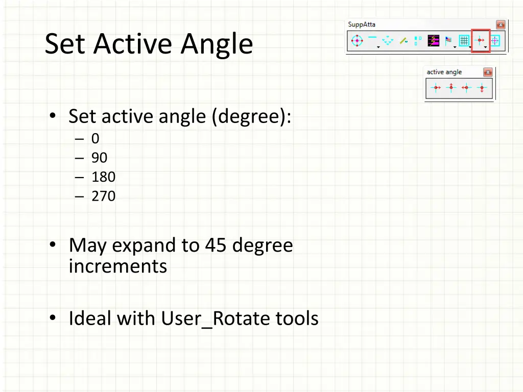 set active angle