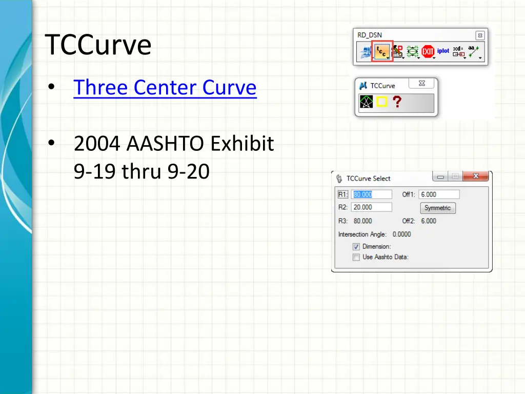 tccurve three center curve