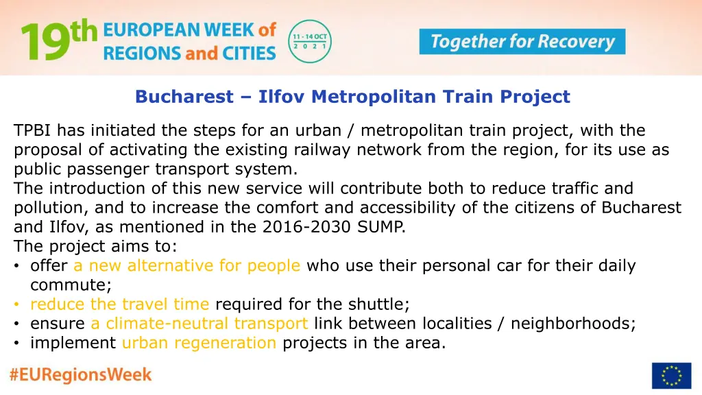 bucharest ilfov metropolitan train project