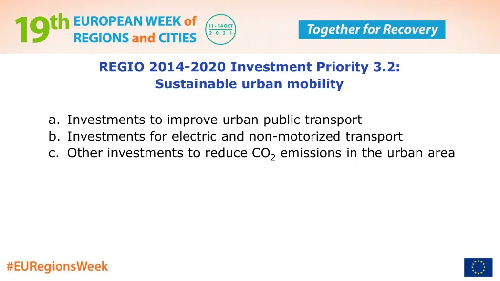 regio 2014 2020 investment priority