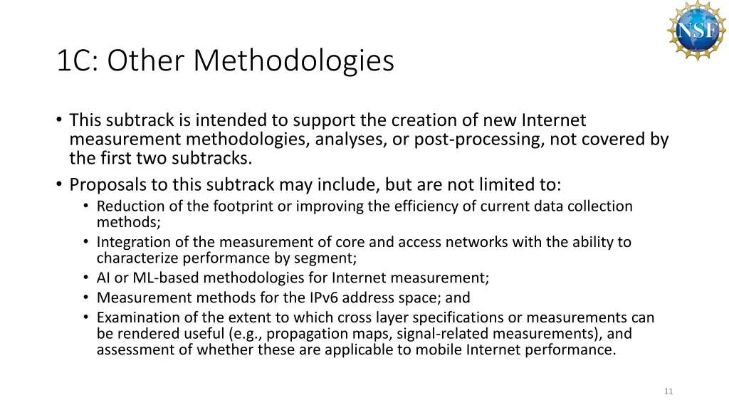 1c other methodologies