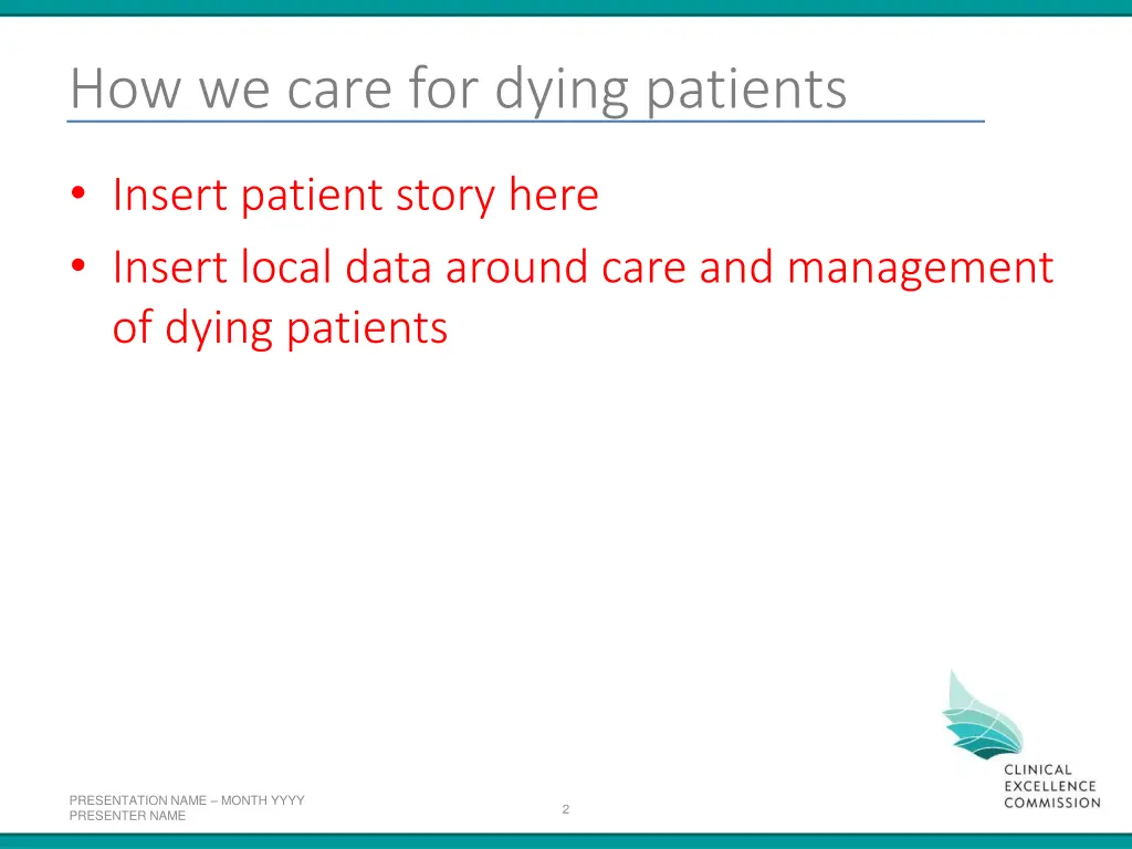 how we care for dying patients