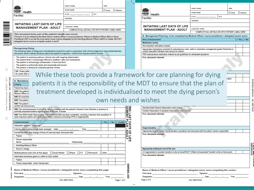 while these tools provide a framework for care