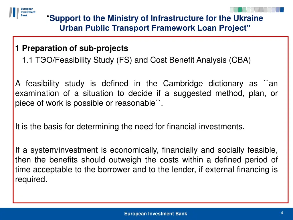 support to the ministry of infrastructure 3