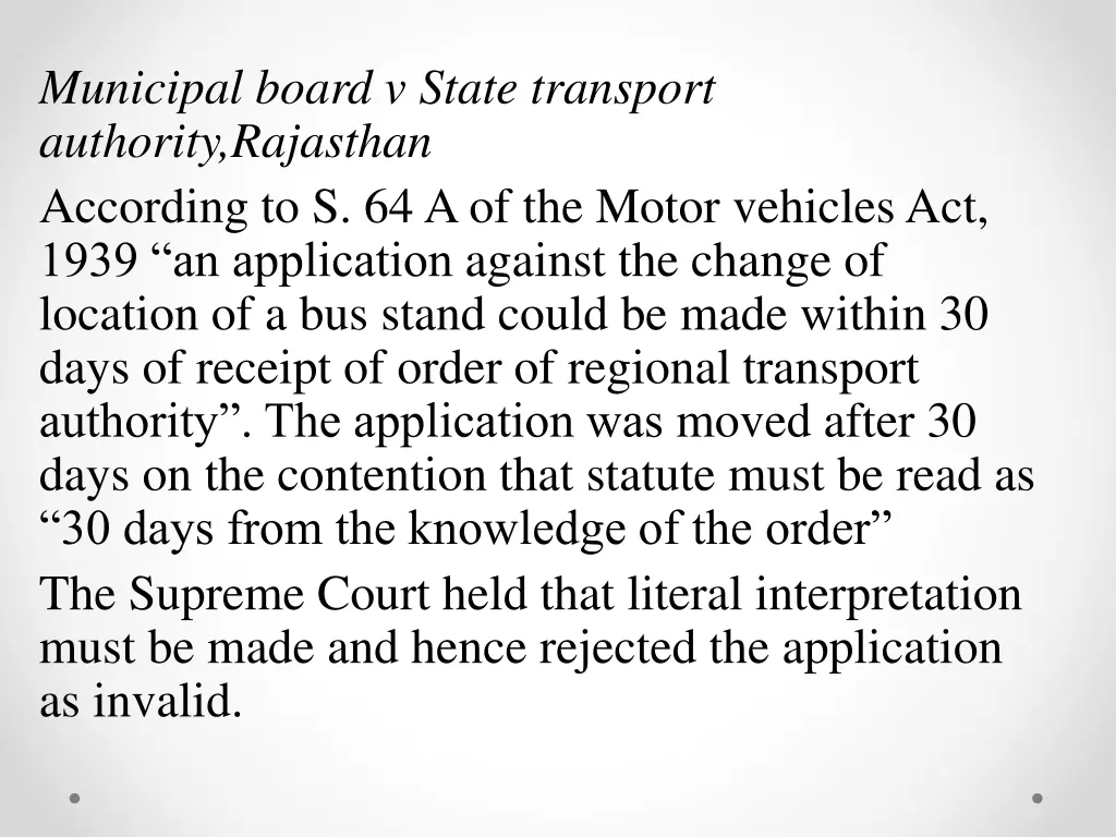 municipal board v state transport authority