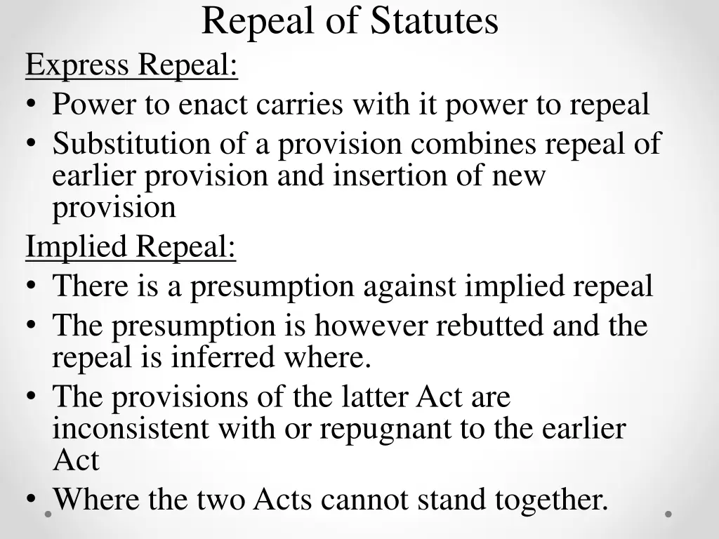 repeal of statutes