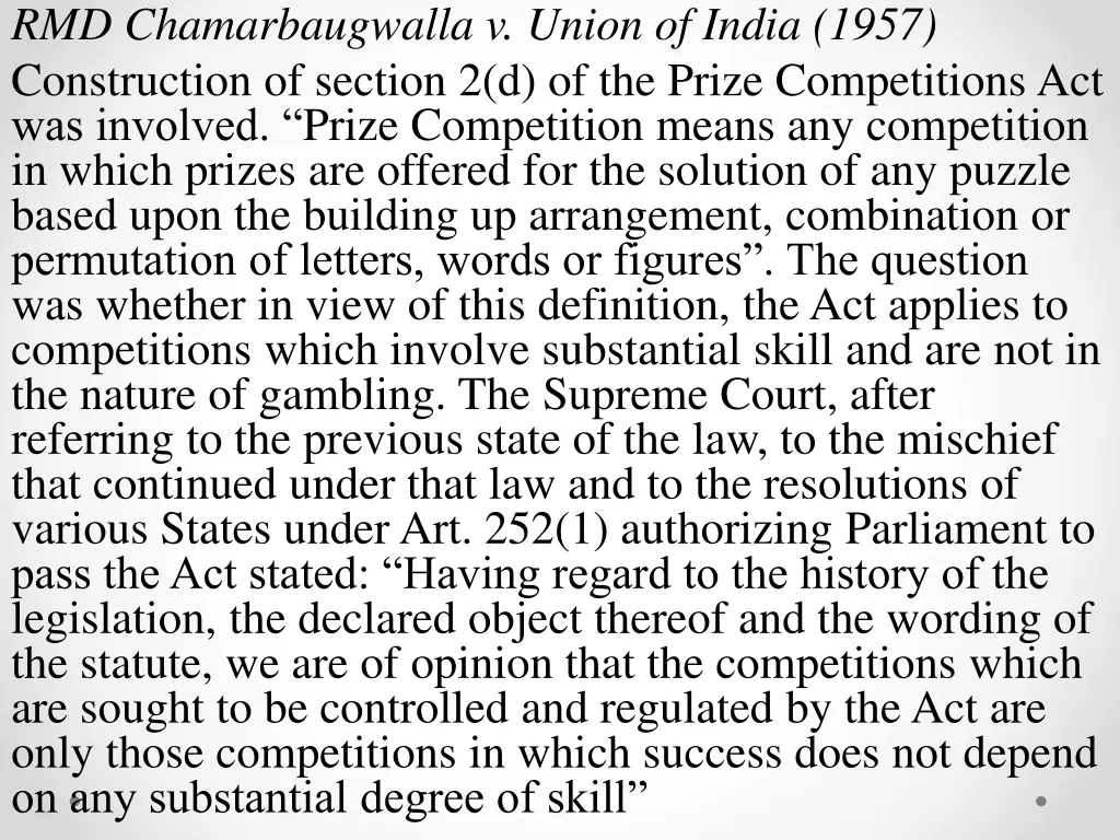 rmd chamarbaugwalla v union of india 1957