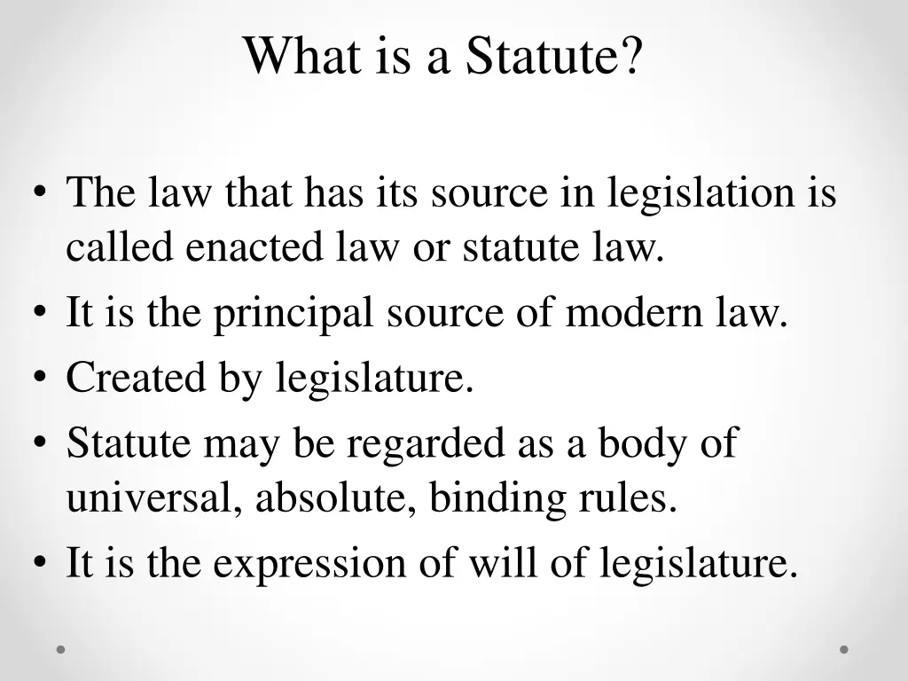 what is a statute