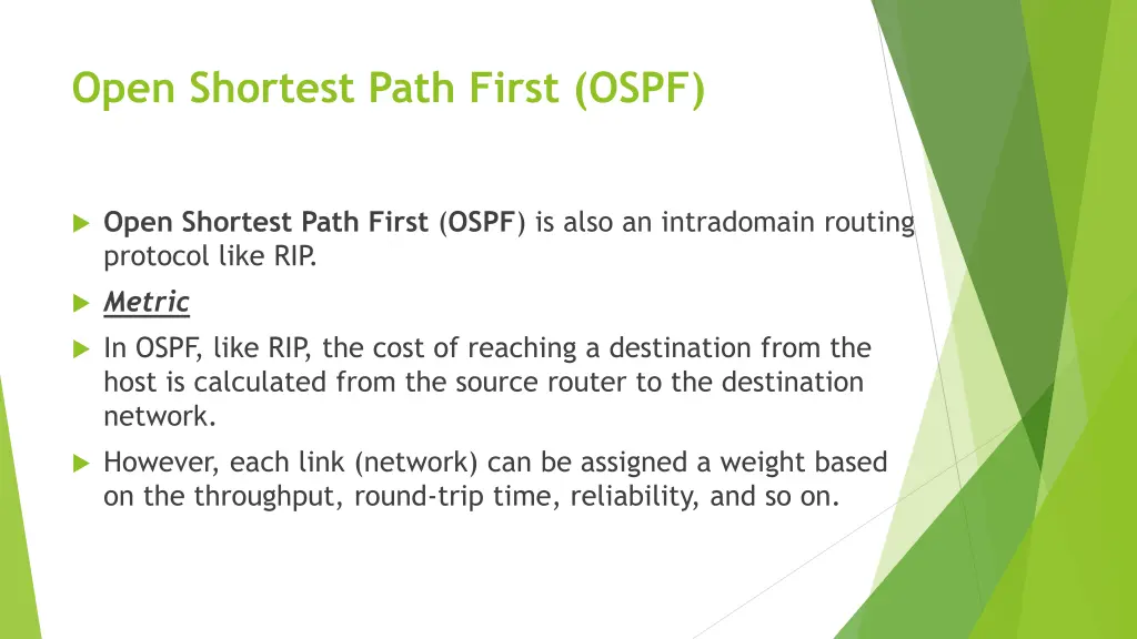 open shortest path first ospf