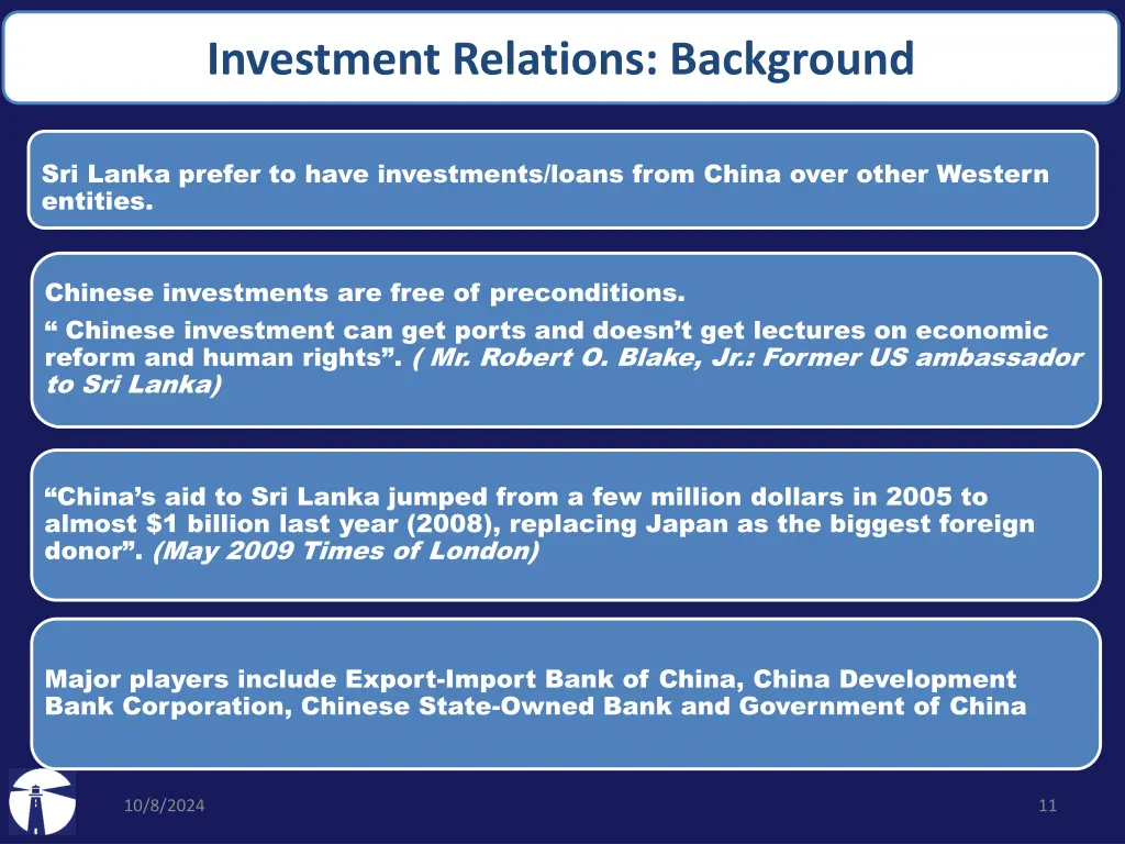 investment relations background