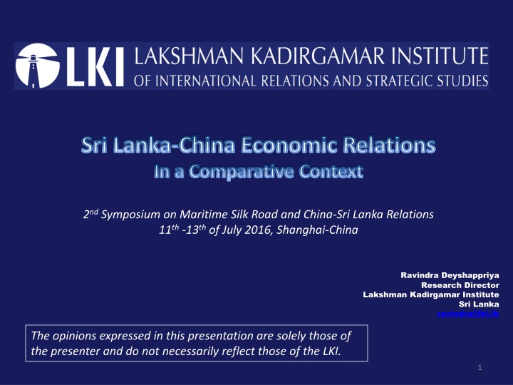 sri lanka china economic relations