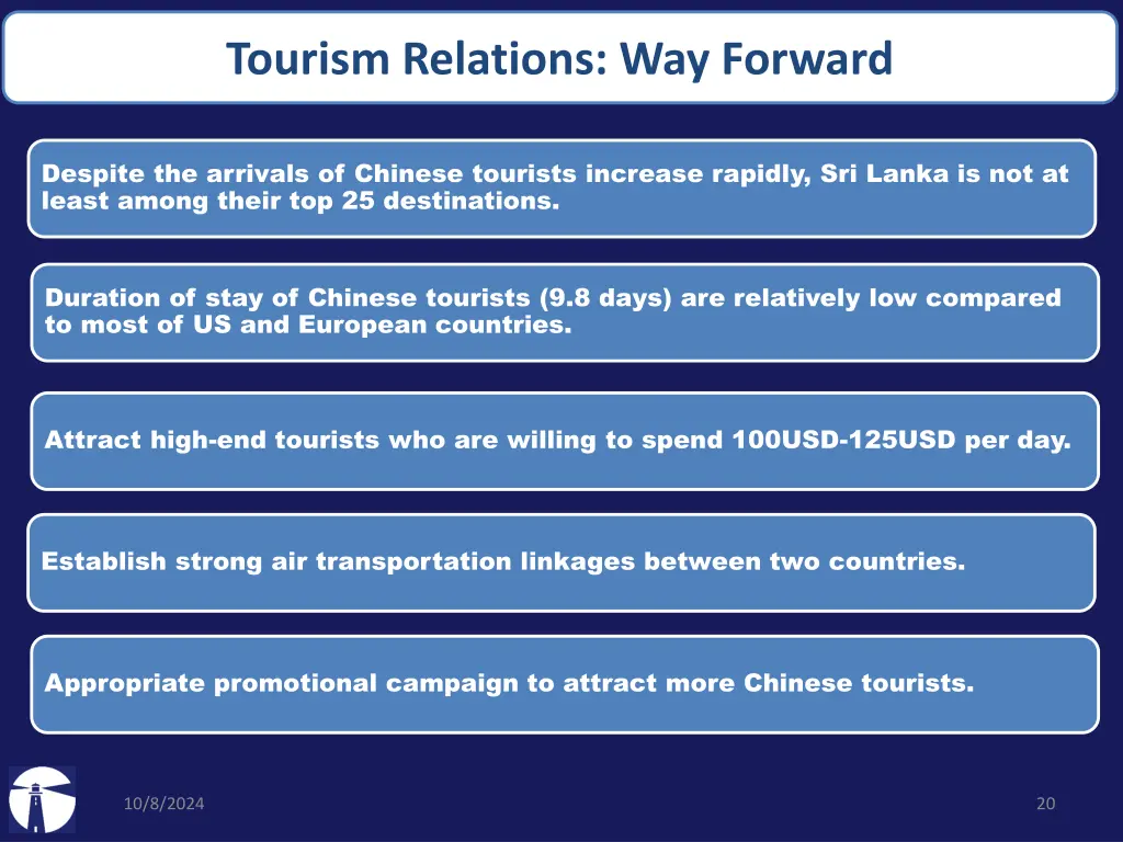 tourism relations way forward